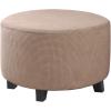 imageHVERSAILTEX Ottoman Cover Stretch Ottoman Slipcover Round Ottoman Storage Cover Folding Stool Covers Furniture Protector Cover for Footrest Ottoman Fit Dia 20quot  23quotDoveSand