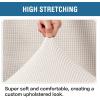 imageHVERSAILTEX Ottoman Cover Stretch Ottoman Slipcover Round Ottoman Storage Cover Folding Stool Covers Furniture Protector Cover for Footrest Ottoman Fit Dia 20quot  23quot TaupeIvory