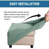 imageHVERSAILTEX Ottoman and Sofa Seat Cushion Combined Cover Slipcover Rectangle Sofa Slipcover Fit Length 5675 Suitable for L Shaped Seat Cushion Cover or Chaise Part Cover Stretch Thick Soft  BlackSage
