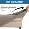 imageHVERSAILTEX Ottoman and Sofa Seat Cushion Combined Cover Slipcover Rectangle Sofa Slipcover Fit Length 5675 Suitable for L Shaped Seat Cushion Cover or Chaise Part Cover Stretch Thick Soft  BlackTaupe