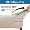 imageHVERSAILTEX Ottoman and Sofa Seat Cushion Combined Cover Slipcover Rectangle Sofa Slipcover Fit Length 5675 Suitable for L Shaped Seat Cushion Cover or Chaise Part Cover Stretch Thick Soft  BlackIsland Fossi