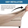 imageHVERSAILTEX Ottoman and Sofa Seat Cushion Combined Cover Slipcover Rectangle Sofa Slipcover Fit Length 5675 Suitable for L Shaped Seat Cushion Cover or Chaise Part Cover Stretch Thick Soft  BlackSand