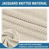 imageHVERSAILTEX Ottoman and Sofa Seat Cushion Combined Cover Slipcover Rectangle Sofa Slipcover Fit Length 5675 Suitable for L Shaped Seat Cushion Cover or Chaise Part Cover Stretch Thick Soft  BlackNatural