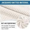 imageHVERSAILTEX Ottoman and Sofa Seat Cushion Combined Cover Slipcover Rectangle Sofa Slipcover Fit Length 5675 Suitable for L Shaped Seat Cushion Cover or Chaise Part Cover Stretch Thick Soft  BlackIvory