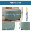 imageHVERSAILTEX Ottoman and Sofa Seat Cushion Combined Cover Slipcover Rectangle Sofa Slipcover Fit Length 5675 Suitable for L Shaped Seat Cushion Cover or Chaise Part Cover Stretch Thick Soft  BlackSage