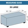 imageHVERSAILTEX Ottoman and Sofa Seat Cushion Combined Cover Slipcover Rectangle Sofa Slipcover Fit Length 5675 Suitable for L Shaped Seat Cushion Cover or Chaise Part Cover Stretch Thick Soft  BlackDusty Blue