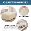 imageHVERSAILTEX Ottoman and Sofa Seat Cushion Combined Cover Slipcover Rectangle Sofa Slipcover Fit Length 5675 Suitable for L Shaped Seat Cushion Cover or Chaise Part Cover Stretch Thick Soft  BlackNatural