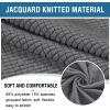 imageHVERSAILTEX Ottoman and Sofa Seat Cushion Combined Cover Slipcover Rectangle Sofa Slipcover Fit Length 5675 Suitable for L Shaped Seat Cushion Cover or Chaise Part Cover Stretch Thick Soft  BlackGrey