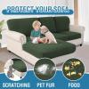 imageHVERSAILTEX Sectional Couch Covers 4 Pieces Sofa Seat Cushion Covers L Shape Separate Cushion Couch Chaise Cover for Both LeftRight Sectional Couch Seat Only 1 Chaise  3 Sofa GreyBronze Green