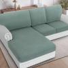 imageHVERSAILTEX Sectional Couch Covers 4 Pieces Sofa Seat Cushion Covers L Shape Separate Cushion Couch Chaise Cover for Both LeftRight Sectional Couch Seat Only 1 Chaise  3 Sofa GreySage