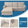 imageHVERSAILTEX Sectional Couch Covers 4 Pieces Sofa Seat Cushion Covers L Shape Separate Cushion Couch Chaise Cover for Both LeftRight Sectional Couch Seat Only 1 Chaise  3 Sofa GreyNatural