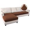 imageHVERSAILTEX Sectional Couch Covers 4 Pieces Sofa Seat Cushion Covers L Shape Separate Cushion Couch Chaise Cover for Both LeftRight Sectional Couch Seat Only 1 Chaise  3 Sofa GreyCaramel
