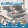 imageHVERSAILTEX Sectional Couch Covers 4 Pieces Sofa Seat Cushion Covers L Shape Separate Cushion Couch Chaise Cover for Both LeftRight Sectional Couch Seat Only 1 Chaise  3 Sofa GreyDove
