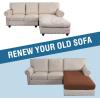 imageHVERSAILTEX Sectional Couch Covers 4 Pieces Sofa Seat Cushion Covers L Shape Separate Cushion Couch Chaise Cover for Both LeftRight Sectional Couch Seat Only 1 Chaise  3 Sofa GreyCaramel