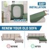 imageHVERSAILTEX Sectional Couch Covers 4 Pieces Sofa Seat Cushion Covers L Shape Separate Cushion Couch Chaise Cover for Both LeftRight Sectional Couch Seat Only 1 Chaise  3 Sofa GreyLoden Frost