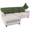 imageHVERSAILTEX Sectional Couch Covers 4 Pieces Sofa Seat Cushion Covers L Shape Separate Cushion Couch Chaise Cover for Both LeftRight Sectional Couch Seat Only 1 Chaise  3 Sofa GreyBronze Green