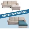 imageHVERSAILTEX Sectional Couch Covers 4 Pieces Sofa Seat Cushion Covers L Shape Separate Cushion Couch Chaise Cover for Both LeftRight Sectional Couch Seat Only 1 Chaise  3 Sofa GreyStorm Blue