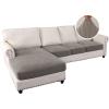 imageHVERSAILTEX Sectional Couch Covers 4 Pieces Sofa Seat Cushion Covers L Shape Separate Cushion Couch Chaise Cover for Both LeftRight Sectional Couch Seat Only 1 Chaise  3 Sofa GreyTaupe