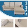 imageHVERSAILTEX Sectional Couch Covers 4 Pieces Sofa Seat Cushion Covers L Shape Separate Cushion Couch Chaise Cover for Both LeftRight Sectional Couch Seat Only 1 Chaise  3 Sofa GreyIsland Fossi
