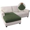 imageHVERSAILTEX Sectional Couch Covers 4 Pieces Sofa Seat Cushion Covers L Shape Separate Cushion Couch Chaise Cover for Both LeftRight Sectional Couch Seat Only 1 Chaise  3 Sofa GreyBronze Green