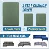 imageHVERSAILTEX Sectional Couch Covers 4 Pieces Sofa Seat Cushion Covers L Shape Separate Cushion Couch Chaise Cover for Both LeftRight Sectional Couch Seat Only 1 Chaise  3 Sofa GreyLoden Frost