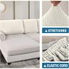 imageHVERSAILTEX Sectional Couch Covers 4 Pieces Sofa Seat Cushion Covers L Shape Separate Cushion Couch Chaise Cover for Both LeftRight Sectional Couch Seat Only 1 Chaise  3 Sofa GreyIvory
