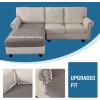 imageHVERSAILTEX Sectional Couch Covers 4 Pieces Sofa Seat Cushion Covers L Shape Separate Cushion Couch Chaise Cover for Both LeftRight Sectional Couch Seat Only 1 Chaise  3 Sofa GreyTaupe