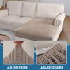imageHVERSAILTEX Sectional Couch Covers 4 Pieces Sofa Seat Cushion Covers L Shape Separate Cushion Couch Chaise Cover for Both LeftRight Sectional Couch Seat Only 1 Chaise  3 Sofa GreySand