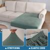 imageHVERSAILTEX Sectional Couch Covers 4 Pieces Sofa Seat Cushion Covers L Shape Separate Cushion Couch Chaise Cover for Both LeftRight Sectional Couch Seat Only 1 Chaise  3 Sofa GreySage