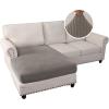 imageHVERSAILTEX Sectional Couch Covers 4 Pieces Sofa Seat Cushion Covers L Shape Separate Cushion Couch Chaise Cover for Both LeftRight Sectional Couch Seat Only 1 Chaise  3 Sofa GreyTaupe