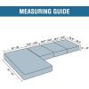 imageHVERSAILTEX Sectional Couch Covers 4 Pieces Sofa Seat Cushion Covers L Shape Separate Cushion Couch Chaise Cover for Both LeftRight Sectional Couch Seat Only 1 Chaise  3 Sofa GreyStorm Blue