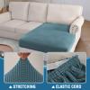 imageHVERSAILTEX Sectional Couch Covers 4 Pieces Sofa Seat Cushion Covers L Shape Separate Cushion Couch Chaise Cover for Both LeftRight Sectional Couch Seat Only 1 Chaise  3 Sofa GreyStorm Blue