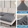 imageHVERSAILTEX Sectional Couch Covers 4 Pieces Sofa Seat Cushion Covers L Shape Separate Cushion Couch Chaise Cover for Both LeftRight Sectional Couch Seat Only 1 Chaise  3 Sofa GreyDove