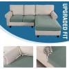 imageHVERSAILTEX Sectional Couch Covers 4 Pieces Sofa Seat Cushion Covers L Shape Separate Cushion Couch Chaise Cover for Both LeftRight Sectional Couch Seat Only 1 Chaise  3 Sofa GreySage