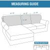 imageHVERSAILTEX Sectional Couch Covers 4 Pieces Sofa Seat Cushion Covers L Shape Separate Cushion Couch Chaise Cover for Both LeftRight Sectional Couch Seat Only 1 Chaise  3 Sofa GreyCaramel