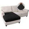 imageHVERSAILTEX Sectional Couch Covers 4 Pieces Sofa Seat Cushion Covers L Shape Separate Cushion Couch Chaise Cover for Both LeftRight Sectional Couch Seat Only 1 Chaise  3 Sofa GreyBlack