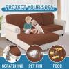 imageHVERSAILTEX Sectional Couch Covers 4 Pieces Sofa Seat Cushion Covers L Shape Separate Cushion Couch Chaise Cover for Both LeftRight Sectional Couch Seat Only 1 Chaise  3 Sofa GreyCaramel