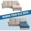 imageHVERSAILTEX Sectional Couch Covers 4 Pieces Sofa Seat Cushion Covers L Shape Separate Cushion Couch Chaise Cover for Both LeftRight Sectional Couch Seat Only 1 Chaise  3 Sofa GreyDusty Blue