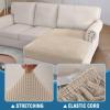 imageHVERSAILTEX Sectional Couch Covers 4 Pieces Sofa Seat Cushion Covers L Shape Separate Cushion Couch Chaise Cover for Both LeftRight Sectional Couch Seat Only 1 Chaise  3 Sofa GreyNatural
