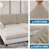 imageHVERSAILTEX Sectional Couch Covers 4 Pieces Sofa Seat Cushion Covers L Shape Separate Cushion Couch Chaise Cover for Both LeftRight Sectional Couch Seat Only 1 Chaise  3 Sofa GreyIsland Fossi