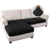 imageHVERSAILTEX Sectional Couch Covers 4 Pieces Sofa Seat Cushion Covers L Shape Separate Cushion Couch Chaise Cover for Both LeftRight Sectional Couch Seat Only 1 Chaise  3 Sofa GreyBlack