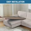 imageHVERSAILTEX Sectional Couch Covers 4 Pieces Sofa Seat Cushion Covers L Shape Separate Cushion Couch Chaise Cover for Both LeftRight Sectional Couch Seat Only 1 Chaise  3 Sofa GreySand