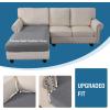 imageHVERSAILTEX Sectional Couch Covers 4 Pieces Sofa Seat Cushion Covers L Shape Separate Cushion Couch Chaise Cover for Both LeftRight Sectional Couch Seat Only 1 Chaise  3 Sofa GreyDove