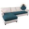 imageHVERSAILTEX Sectional Couch Covers 4 Pieces Sofa Seat Cushion Covers L Shape Separate Cushion Couch Chaise Cover for Both LeftRight Sectional Couch Seat Only 1 Chaise  3 Sofa GreyDeep Teal