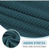 imageHVERSAILTEX Sectional Couch Covers 4 Pieces Sofa Seat Cushion Covers L Shape Separate Cushion Couch Chaise Cover for Both LeftRight Sectional Couch Seat Only 1 Chaise  3 Sofa GreyDeep Teal