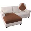 imageHVERSAILTEX Sectional Couch Covers 4 Pieces Sofa Seat Cushion Covers L Shape Separate Cushion Couch Chaise Cover for Both LeftRight Sectional Couch Seat Only 1 Chaise  3 Sofa GreyCaramel