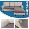imageHVERSAILTEX Sectional Couch Covers 4 Pieces Sofa Seat Cushion Covers L Shape Separate Cushion Couch Chaise Cover for Both LeftRight Sectional Couch Seat Only 1 Chaise  3 Sofa GreyTaupe
