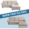 imageHVERSAILTEX Sectional Couch Covers 4 Pieces Sofa Seat Cushion Covers L Shape Separate Cushion Couch Chaise Cover for Both LeftRight Sectional Couch Seat Only 1 Chaise  3 Sofa GreyIsland Fossi