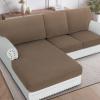 imageHVERSAILTEX Sectional Couch Covers 4 Pieces Sofa Seat Cushion Covers L Shape Separate Cushion Couch Chaise Cover for Both LeftRight Sectional Couch Seat Only 1 Chaise  3 Sofa GreyMacchiato
