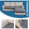 imageHVERSAILTEX Sectional Couch Covers 4 Pieces Sofa Seat Cushion Covers L Shape Separate Cushion Couch Chaise Cover for Both LeftRight Sectional Couch Seat Only 1 Chaise  3 Sofa GreyDove